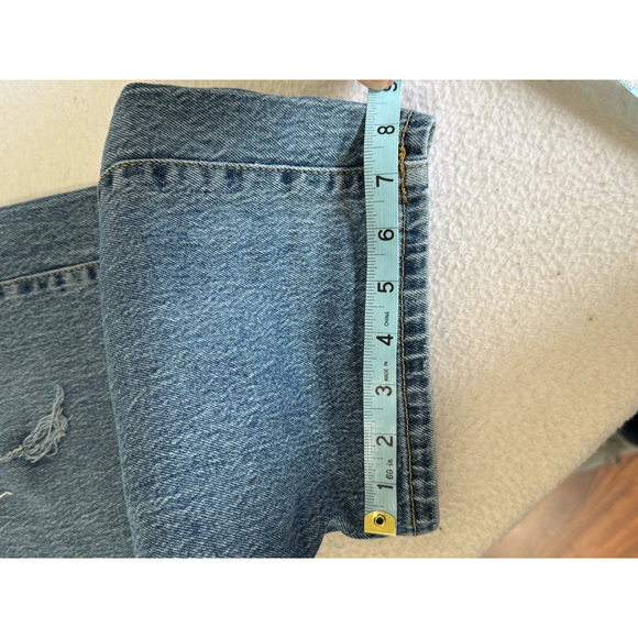 Women's Wild Fable high rise baggy Jeans Size 2/26R Blue Distressed ripped - Picture 12 of 12